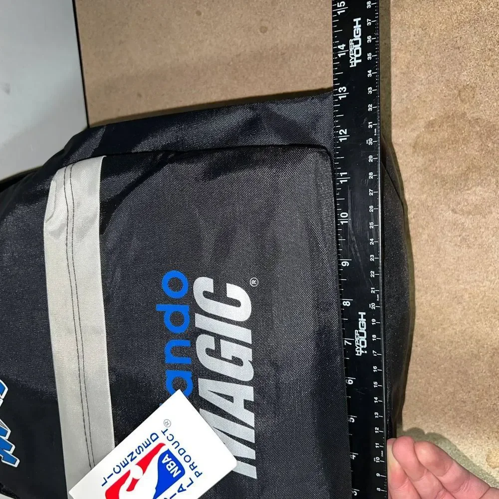 Vintage Orlando Magic Backpack Bag Black NBA Nasco Lightweight Printed